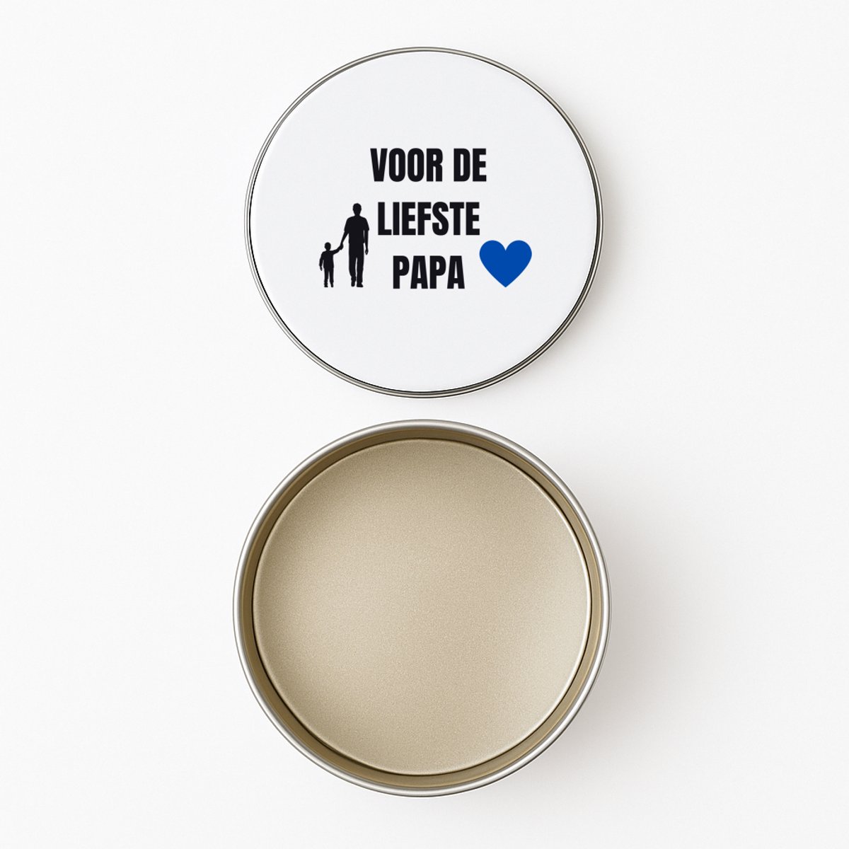 Hacebo® - voor de liefste papa koektrommel rond - Papa - cadeau papa - koekblik – koektrommels – bewaarblik - snoeptrommel - cadeau - verjaardag papa - vaderdag - beste papa - koek trommel - Ø 15 CM