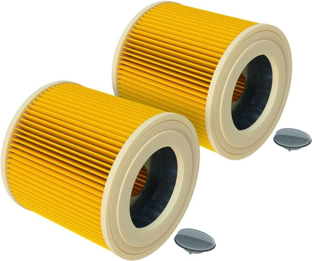 2 Filters Geschikt Voor KäRcher Wd3 Wd2 Wd1 En A Series - Cartridgefilter - Patroonfilter - Geschikt Voor KäRcher Accessoires - Voor Mensen Met Allergie Voor Fijnstof / Geuren - Vervanging van origineel 6.414-552.0
