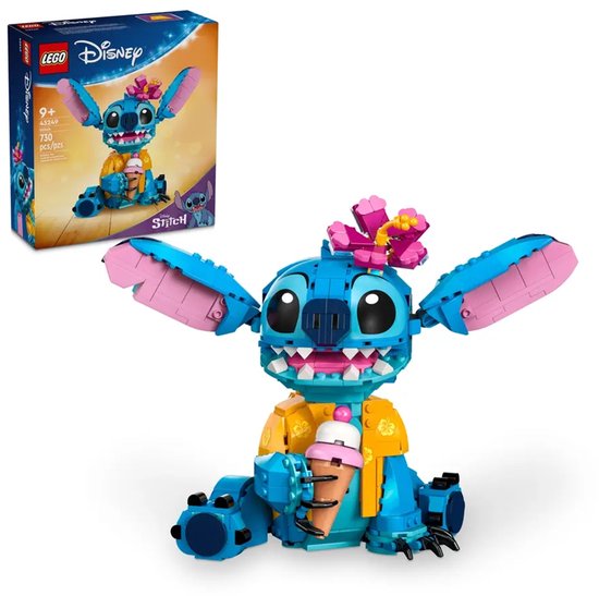 LEGO ǀ Disney Stitch, Jouet de Construction pour Enfants, Set avec Cornet de Glace, Figurine à Construire, Idée Cadeau pour Les Filles et Garçons Dès 9 Ans Fans du Célèbre Film Lilo et Stitch 43249