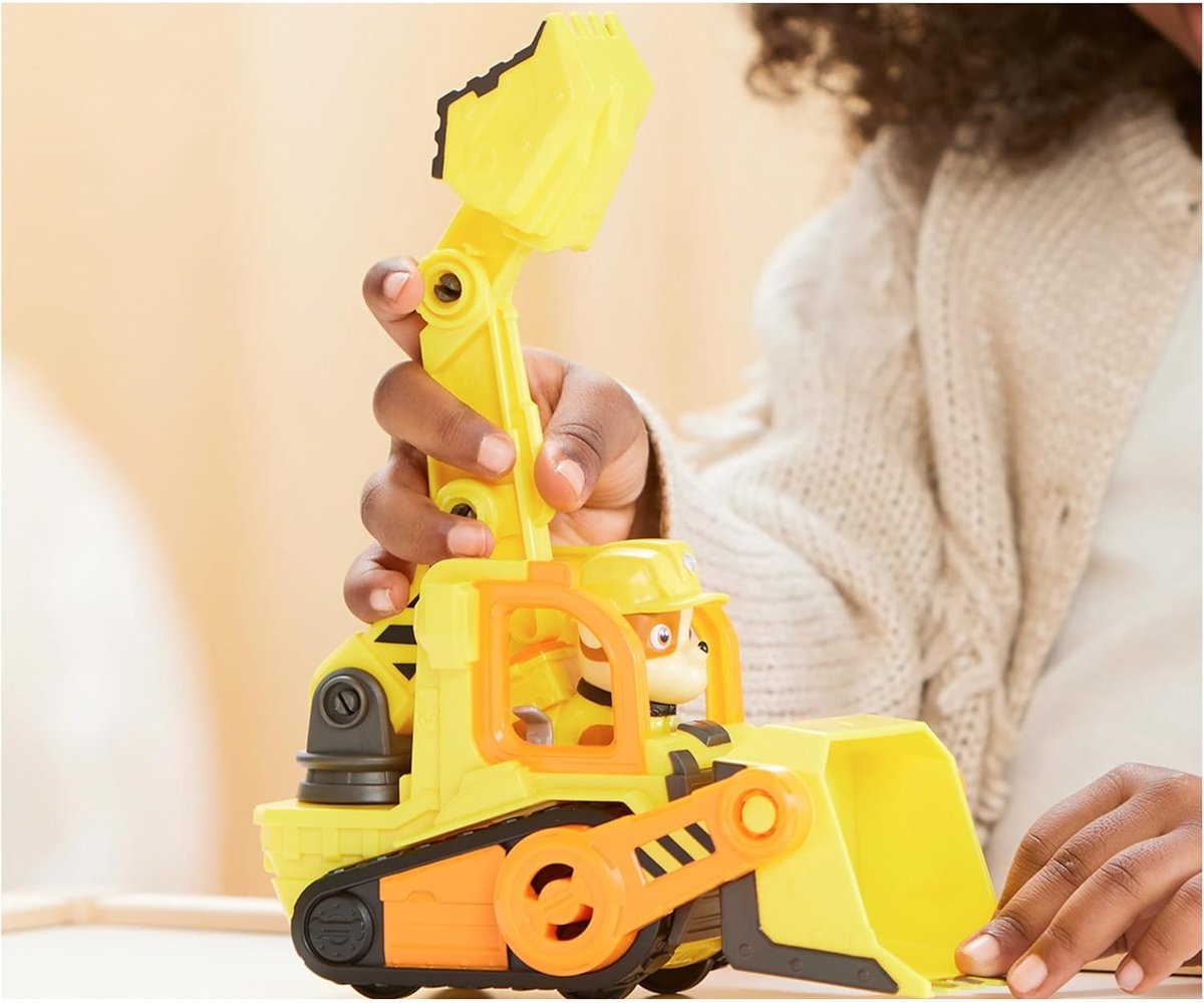 Rubble & Crew - Rubble’s Bulldozer met speelfiguur en beweegbare onderdelen - PAW Patrol speelgoed — afbeelding 12