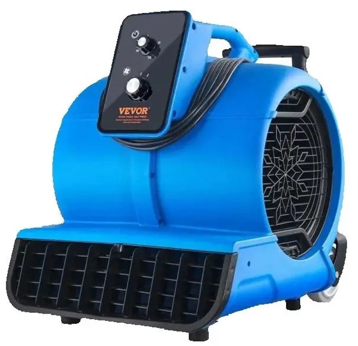 Vloerblazer 1400 RPM - Luchtverplaatser Vloerdroger - 4000 CFM - 3 Snelheden - 3 Hoekinstellingen - Timer 3 Uur - Droog & Koel - Voor Tapijt, Garage & Werkplaats - Efficiënt & Compact