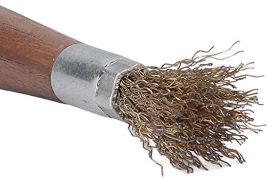 Bonsai Brush, Steel Wire Brush Wooden Handle Professional Bonsai Patio Lawn Garden Cleaning Tool for Potted Plants — afbeelding 4