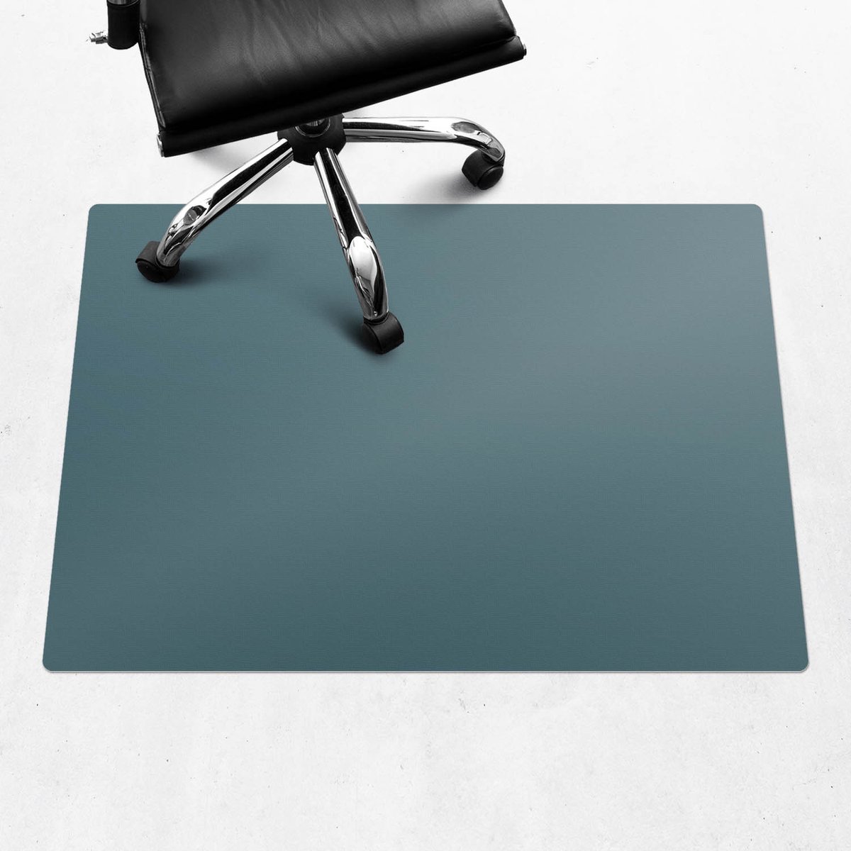 Wallfluent - Vloerbeschermer Nachtelijke Oceaan - 100x70 cm - Donkerblauwgroen Vloerbeschermer Bureaustoelmat - Rechthoekig - Motif Vloerbeschermer-Stoel Mat-Kantoordecoraties - Koele en donkere kleuren