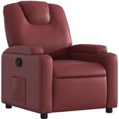 vidaXL - Fauteuil - verstelbaar - kunstleer - wijnrood