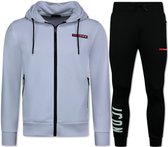 ICON Joggingpakken Heren - Trainingspakken - Huispakken Heren Volwassenen - 11759 - Wit/Zwart