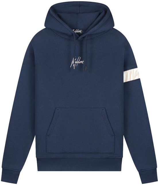Sweat à capuche capitaine Malelions de couleur bleu marine.