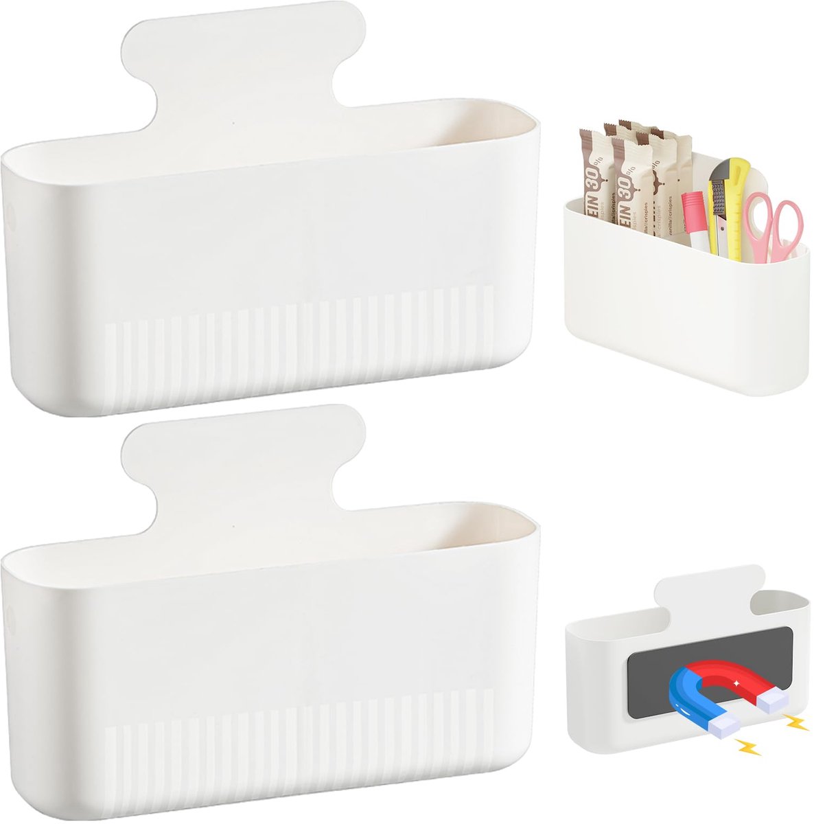 Magnetische Pennenhouder - Voor Markers & Pennen - Voor Whiteboard & Koelkast - Set van 2 stuks - Groot