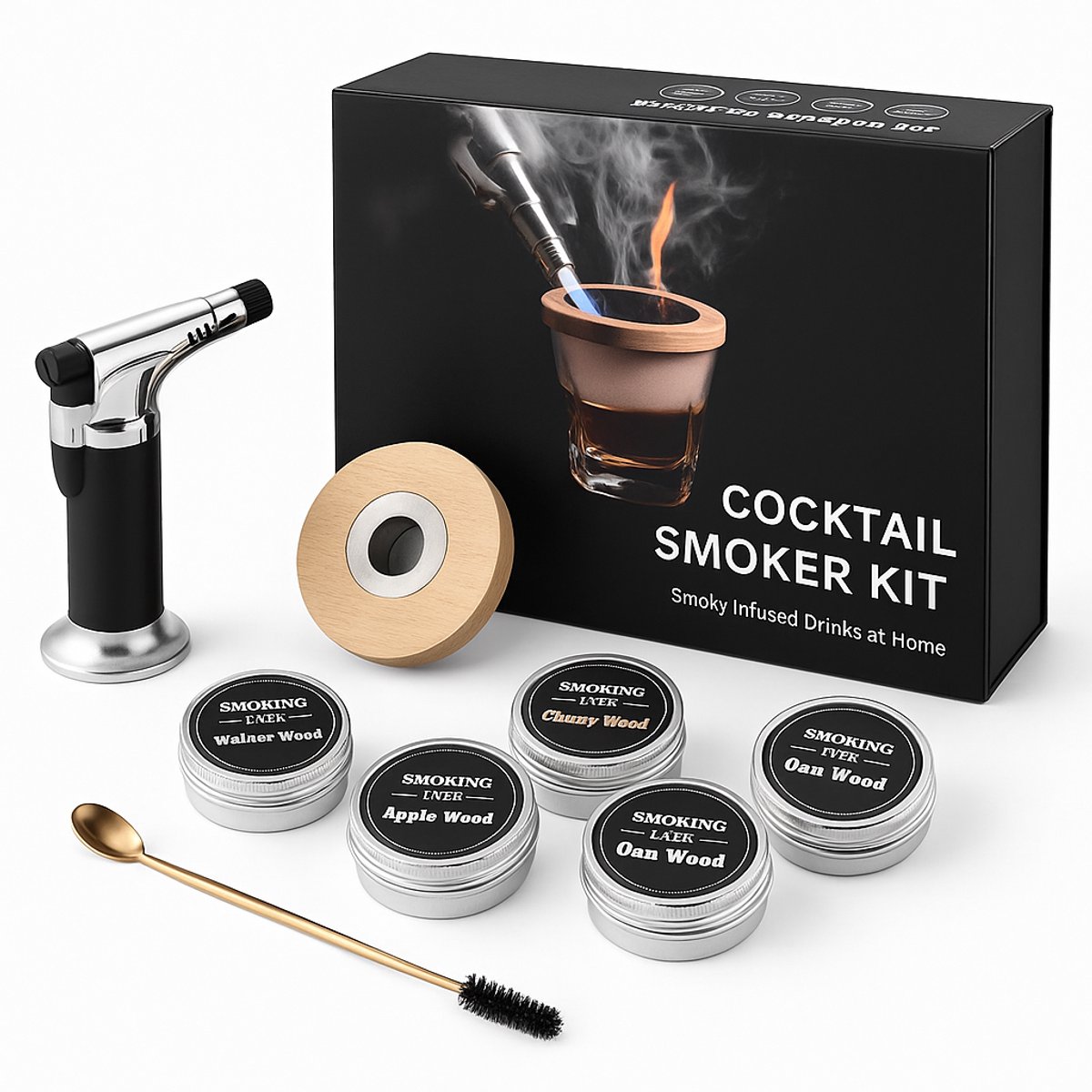 MixMaster- Cocktail Smoker Set - Smoking Gun - Whiskey - Verschillende Smaken - Luxe