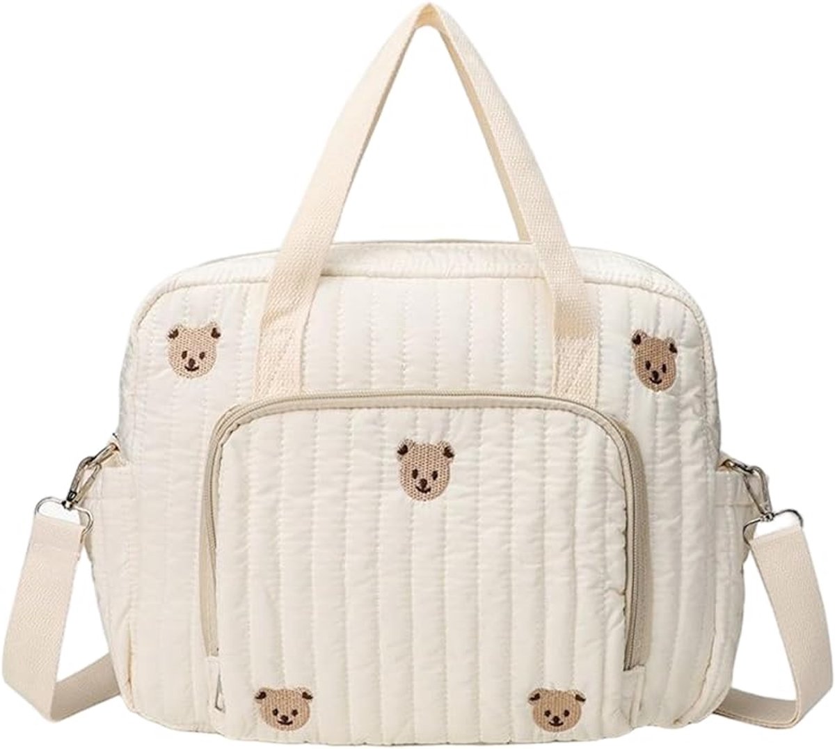 Luiertas Rugzak met grote capaciteit - 35x10x28cm Babytas - Draagbare en lichtgewicht luiertas - met handvat en schouderband - Perfect voor reizen en uitstapjes - Lichtgeel – foto 2