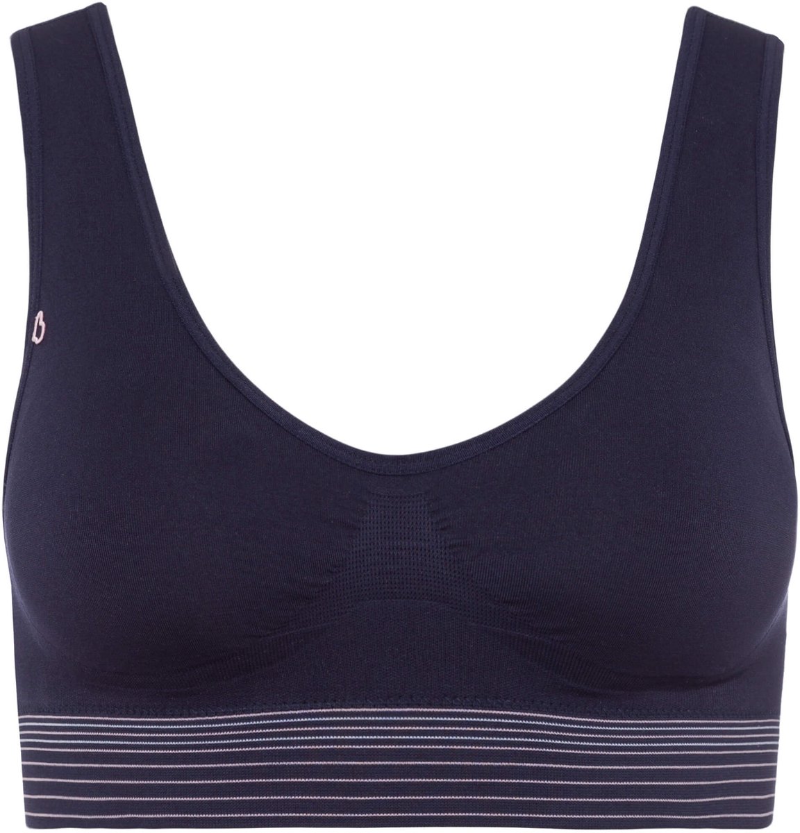 BeeDees Bustier Comfee Crop Top Met uitneembare cups en brede bandjes darkblue
