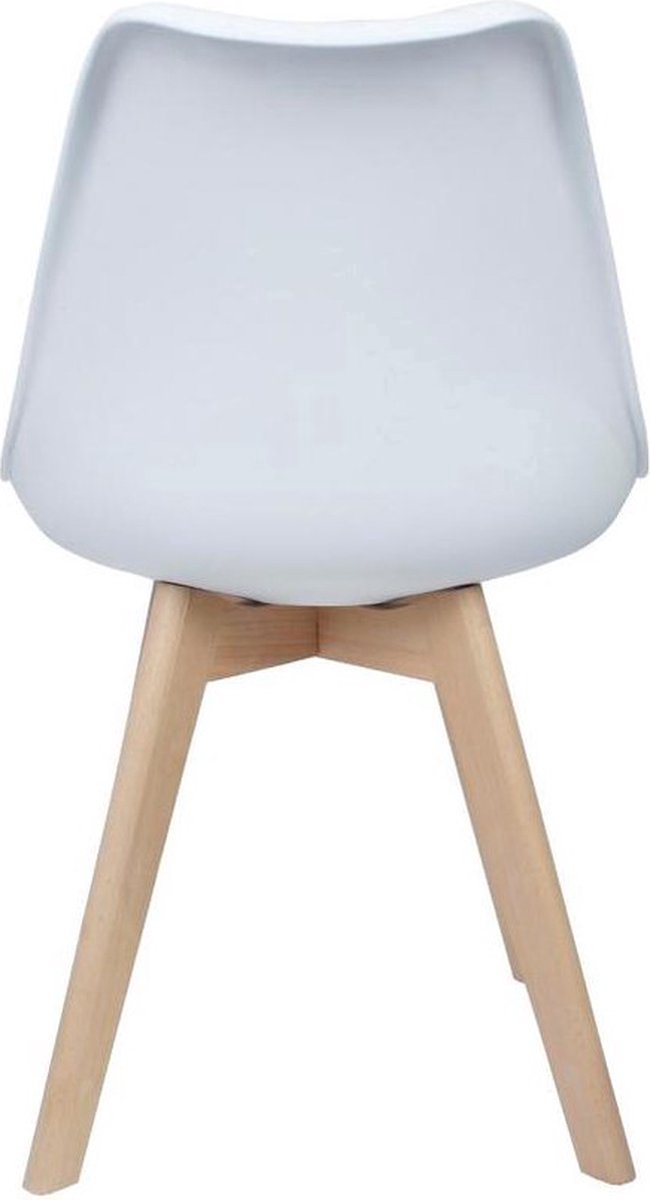 4 stuck-Eetkamerstoel-eettafel-woonkamer stoel-Design eetkamer stoel - Scandinavische stijl - Modern Design - set van 4 - Kuipstoel - Terrasstoel - Wit – foto 8