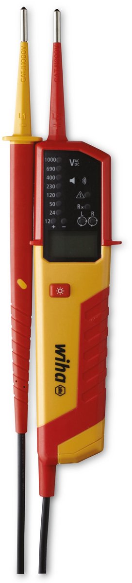 Wiha spanningszoeker en doorgangstester eMobility 12-1.000 VAC - CAT IV (44319)