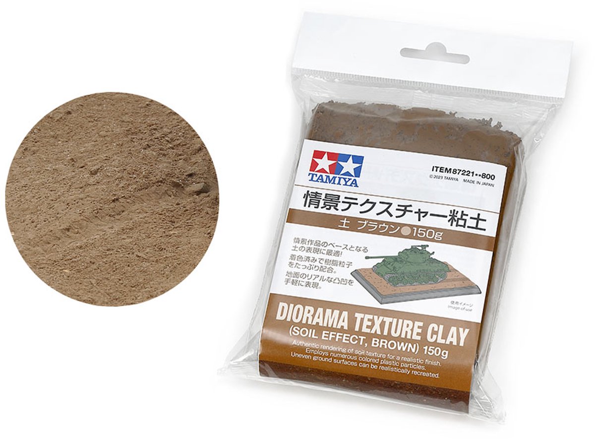 Tamiya Klei - 87221 Diorama Texture Clay - Soil Effect Brown - 150g Klei