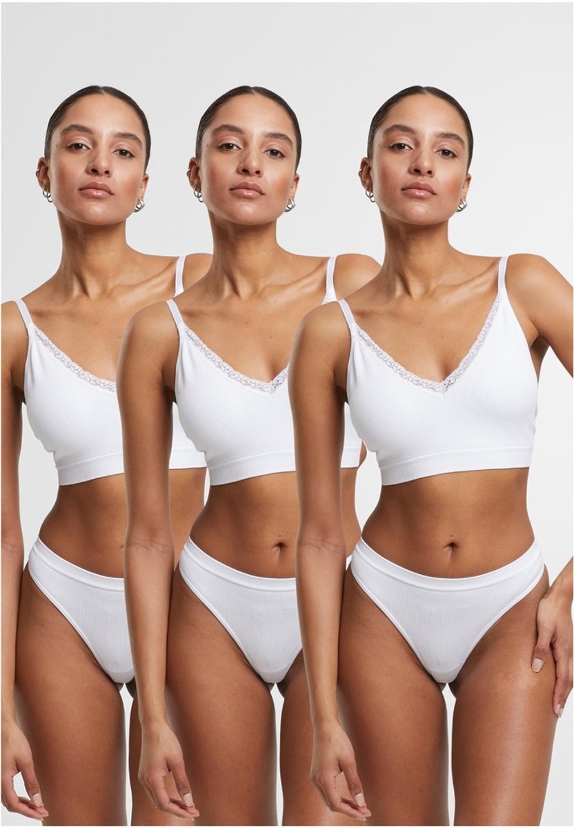 Urban Classics - Rip Tanga 3-Pack String - M - Wit