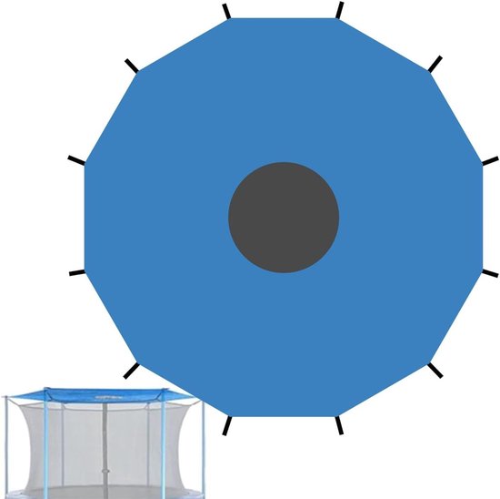 Trampoline springmat - Springmatten - Trampoline Schaduwdoek, 6-ribben 244cm Zonnescherm, UV-bestendig & Waterdicht, Trampoline Accessoire
