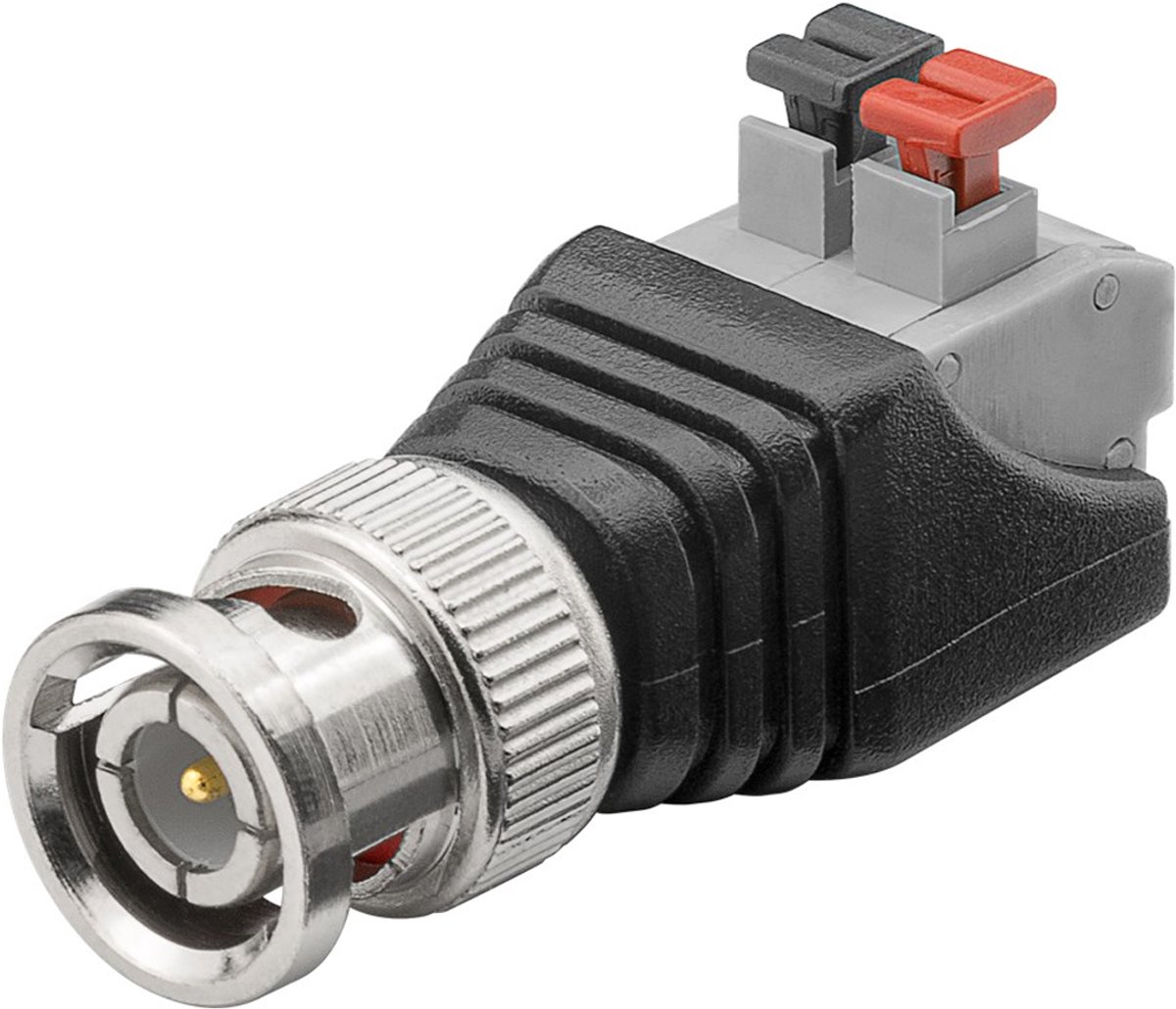 Goobay BNC Plug - Klemmenblok 2-polig naar BNC (m) - Druk-neer klemmontage