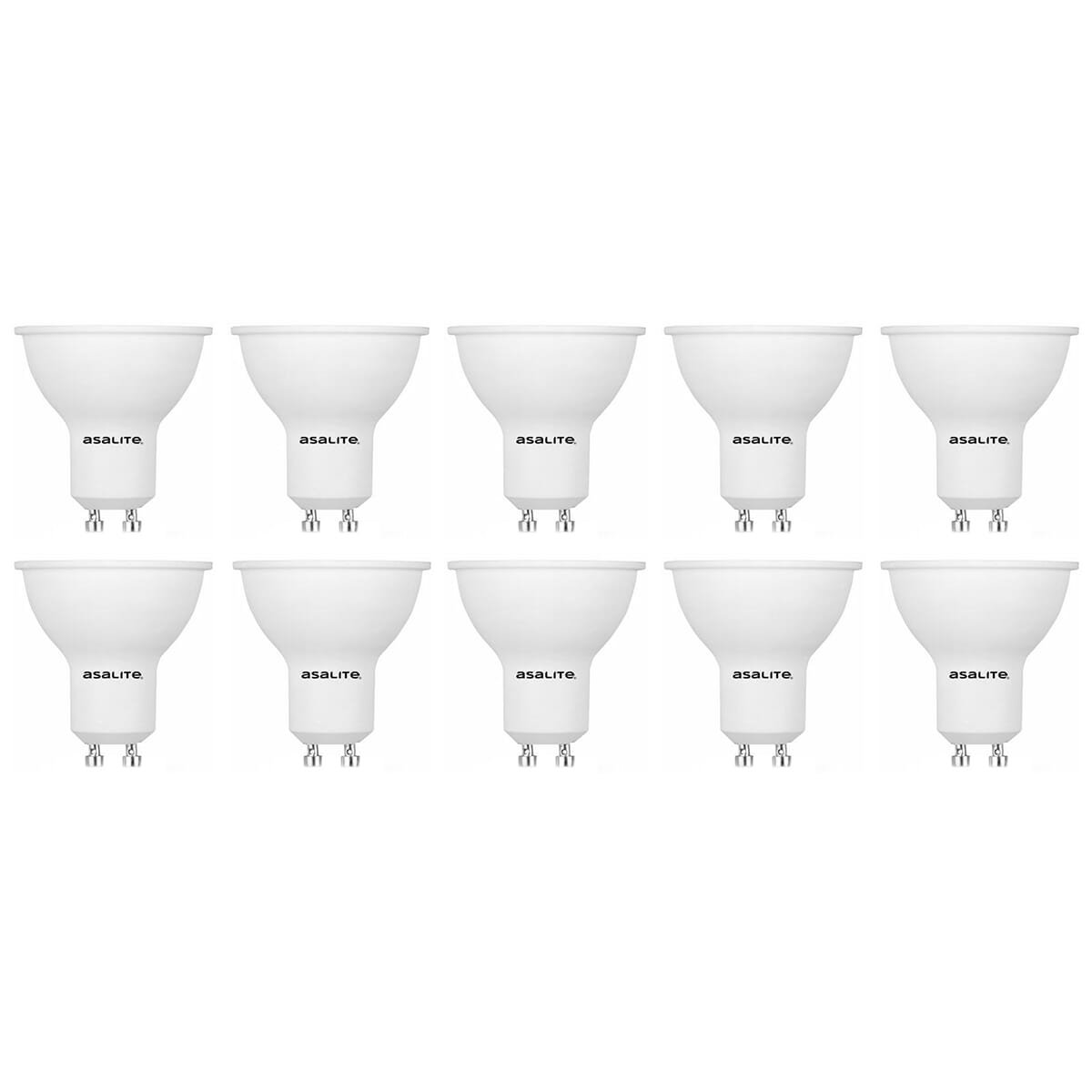 Asalite LED Lamp Spot GU10 Fitting - 3W = 25W - 260 Lumen - 3000K Warm Wit Licht - Niet Dimbaar - 220-240V - Ø50mm - GU10 LED Spotlamp - 10 stuks