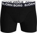 Zwarte Björn Borg boxer met witte merknaam op de elastische band.