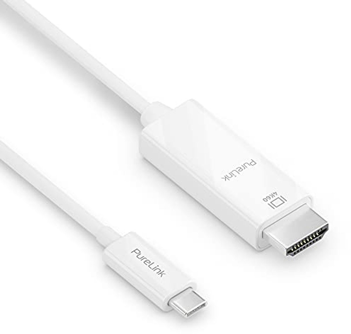 PureLink USB-C naar High Speed HDMI-kabel, 4K Ultra HD 60Hz, vergulde stekkercontacten, 2,00m, wit