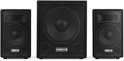 Zwarte Vonyx subwoofer met aan de voorkant een groot rooster.