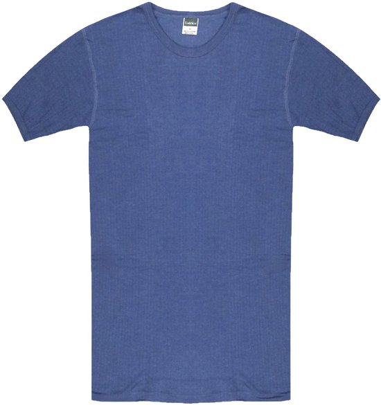Foto: Heren thermoshirt met korte mouw en ronde hals blauw maat m