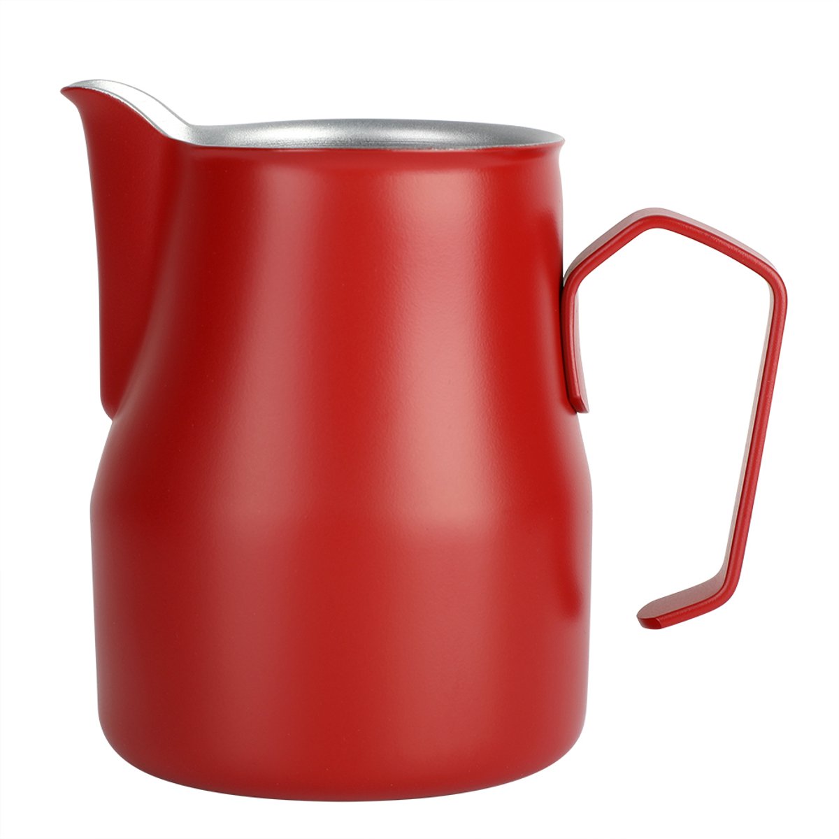 longziming -RVS Melkopschuimkan 350 ml – Schenkkan voor Koffie, Latte & Cappuccino – Hittebestendige Melkkan met Precisie Tuit – Ideaal voor Barista, Thuis & Café – Rood