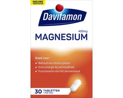 Davitamon Davitamon Magnesium tabletten 400 mg - Voedingssupplement – 30 magnesium tabletten