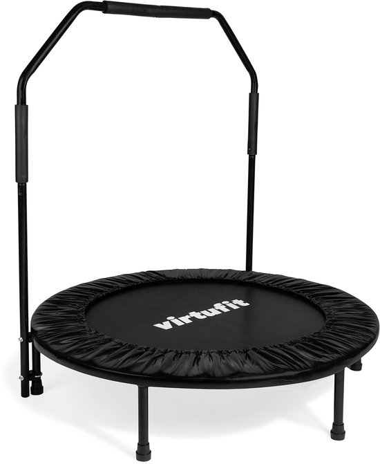 Trampoline de fitness pliable VirtuFit avec poignée - Noir - 100 cm