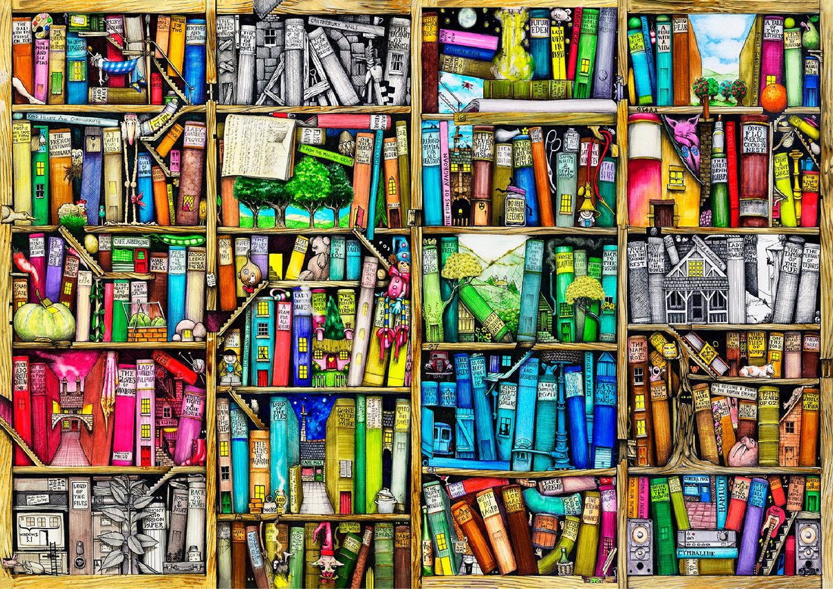 Houten Puzzel Bibliotheek 4000 Stukjes met Figuren