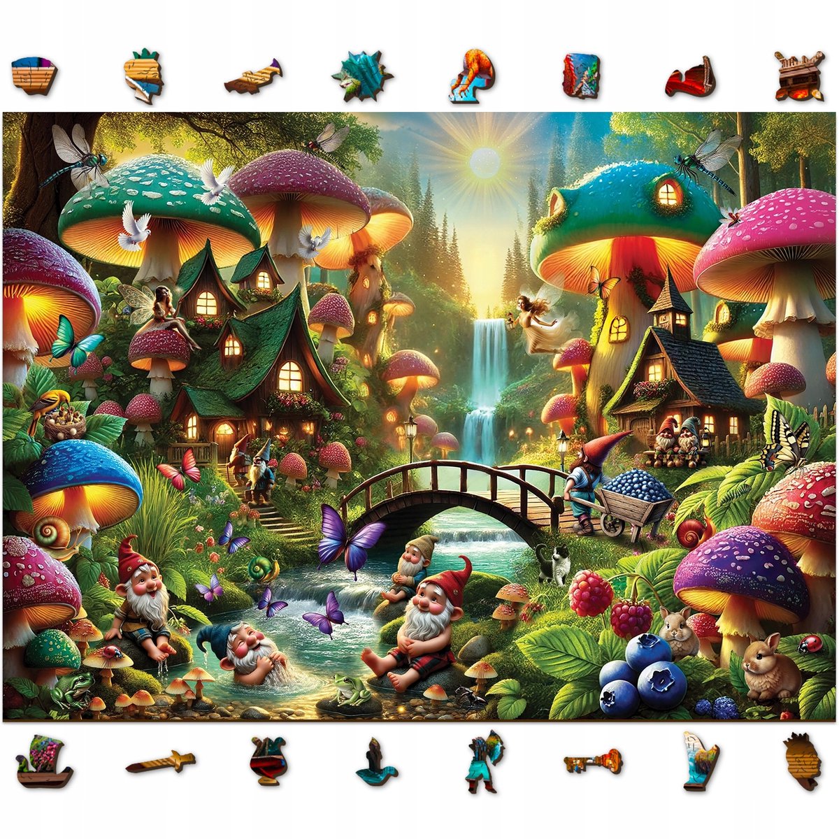 Wooden.City Puzzel Grzybowe Cudaświaty 1010 Houten Stukjes