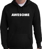 Awesome tekst hoodie zwart voor heren XL