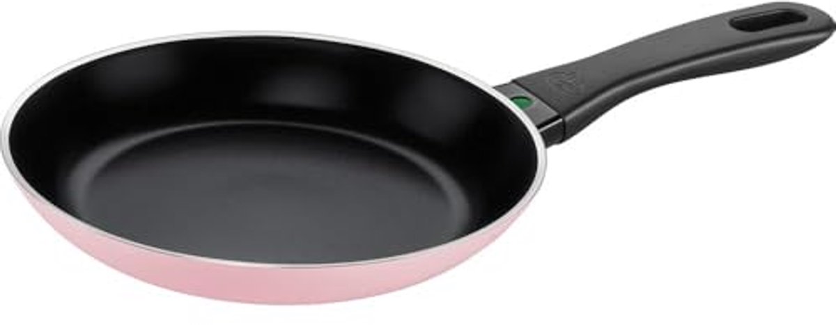 Roze Koekenpan 20 cm met Keramische Antiaanbaklaag voor Inductie