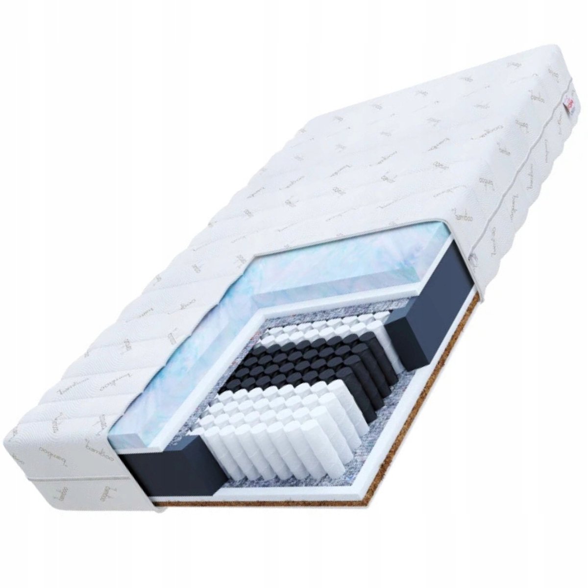 Multipocket matras SAVA 120x200x22cm - H3/H4, traagschuim, bamboe hoes