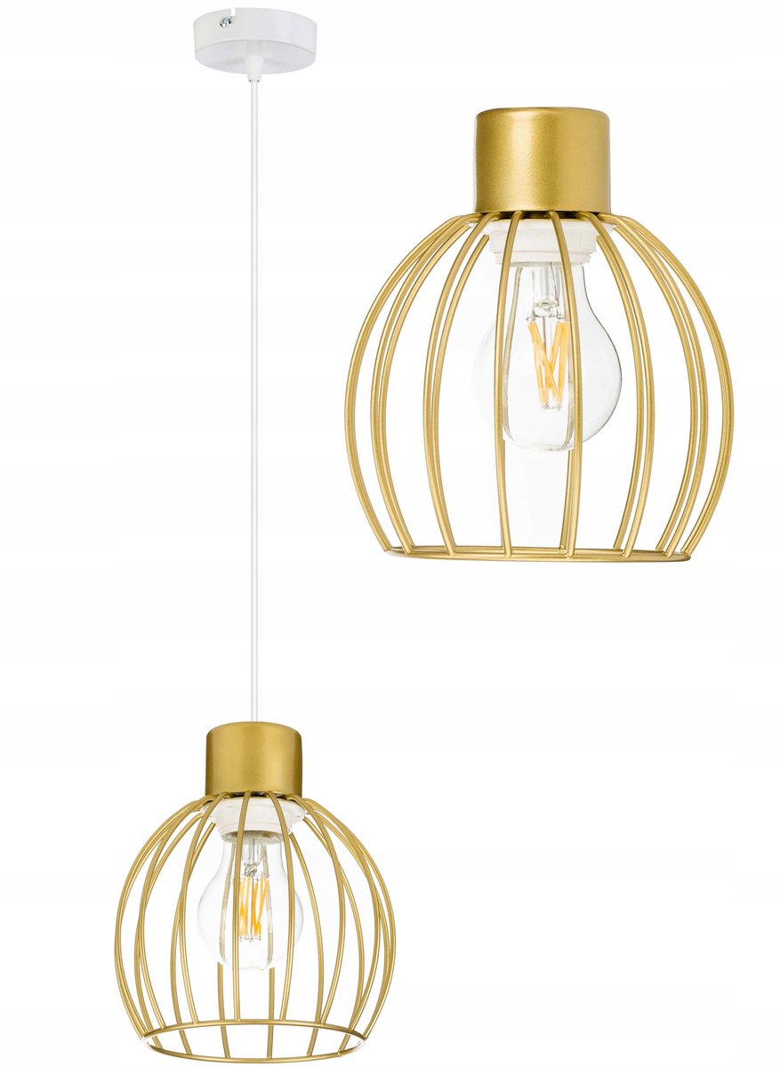 Gouden Draad Bol Hanglamp E27 - Stijlvolle Loft Verlichting