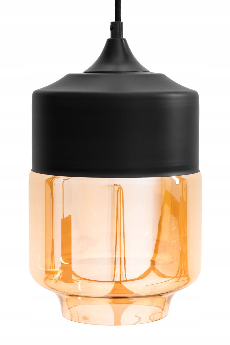 Moderne hanglamp glas amber LED E27