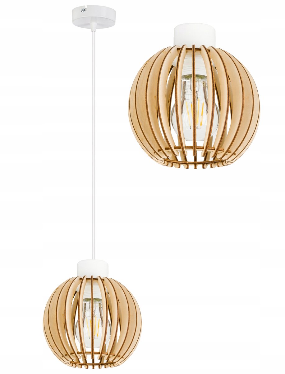 Hanglamp Loft Hout E27 Enkel Lichtpunt