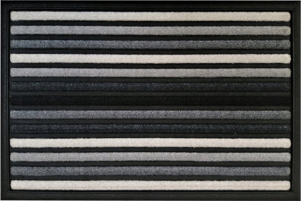 Grijze Rubberen Deurmat 40x60 cm - Antislip Buitenmat