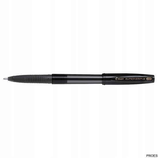 Pilot Super Grip G Balpen Zwart, Ergonomisch, Vloeiend Schrijven