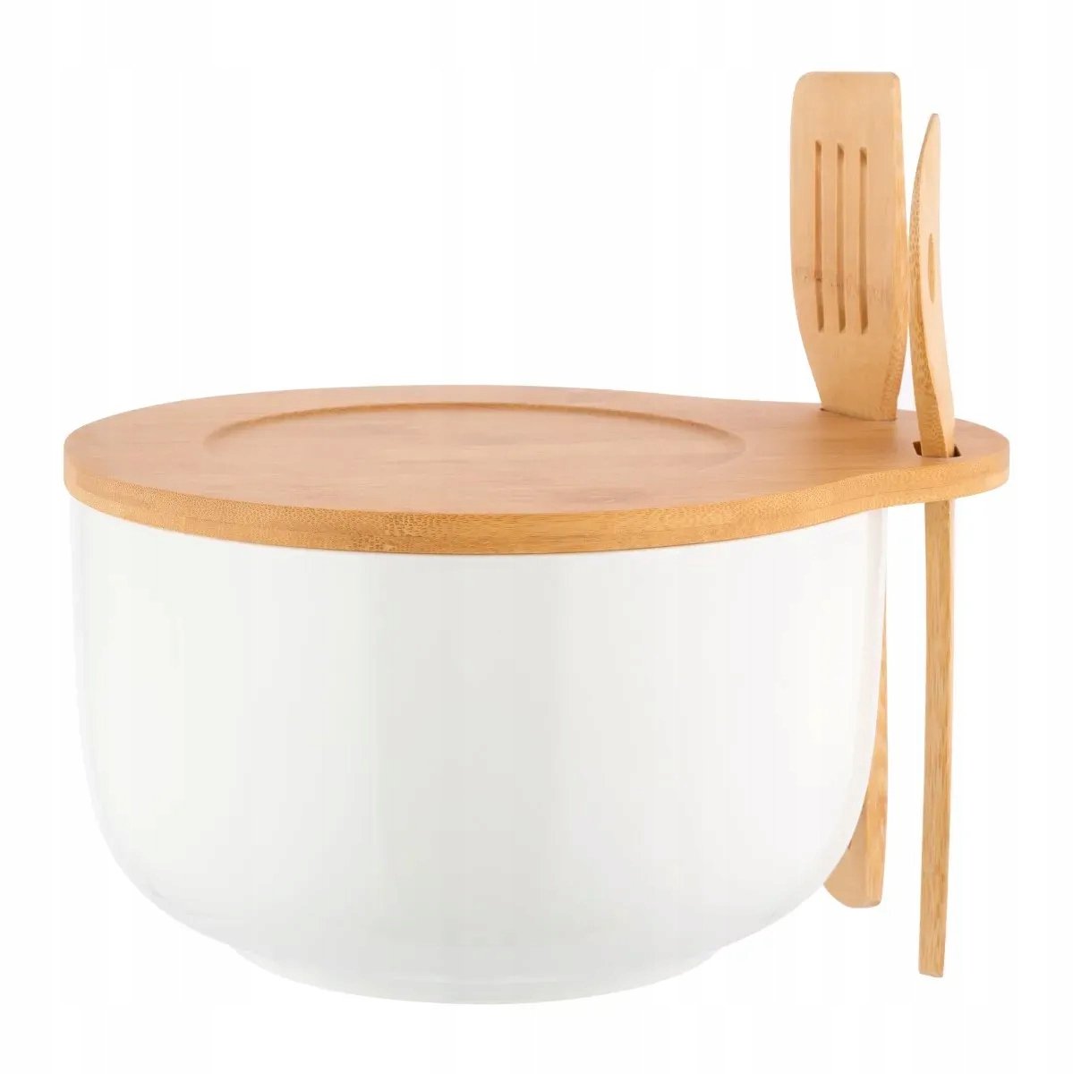 Altom Design Saladekom met Bamboe Deksel & Lepels - 4L