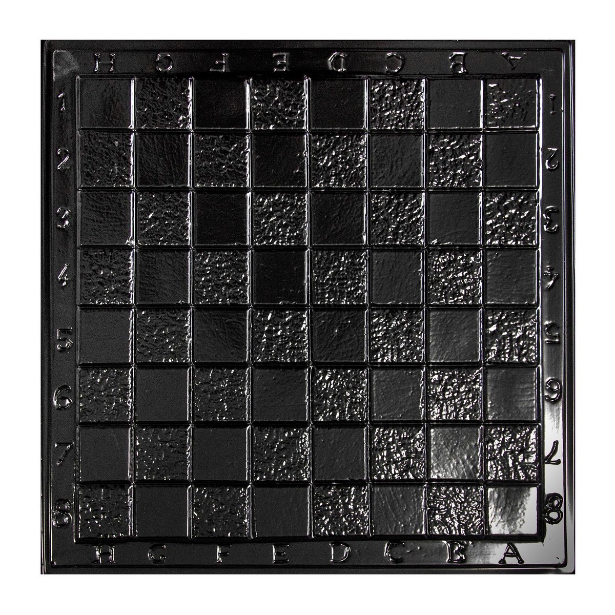 Schaakbordvorm, PVC-vorm, met reliëfachtig oppervlak, 42 x 42 cm, gemaakt in Duitsland