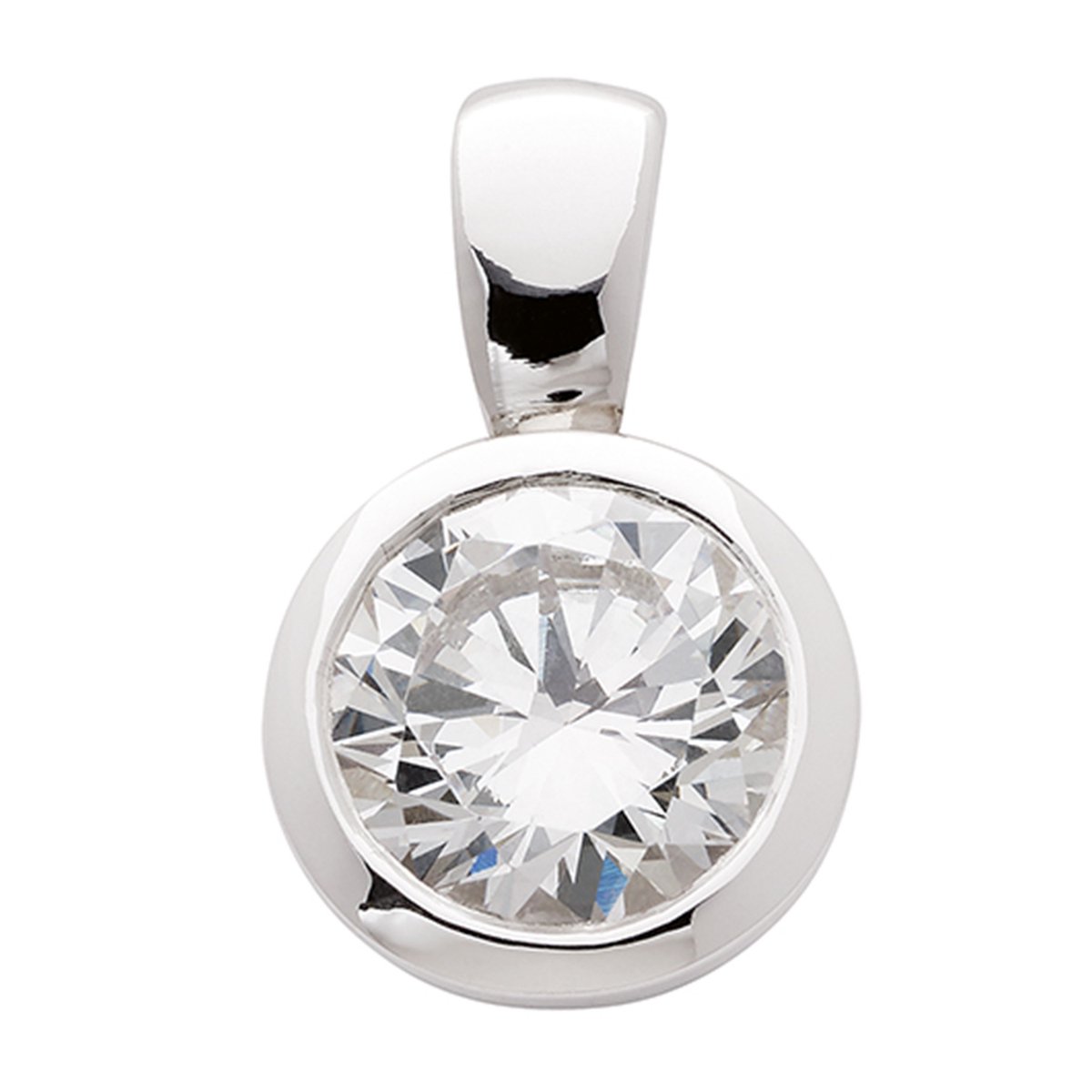 Hanger zilver 925-rh, zirkonia