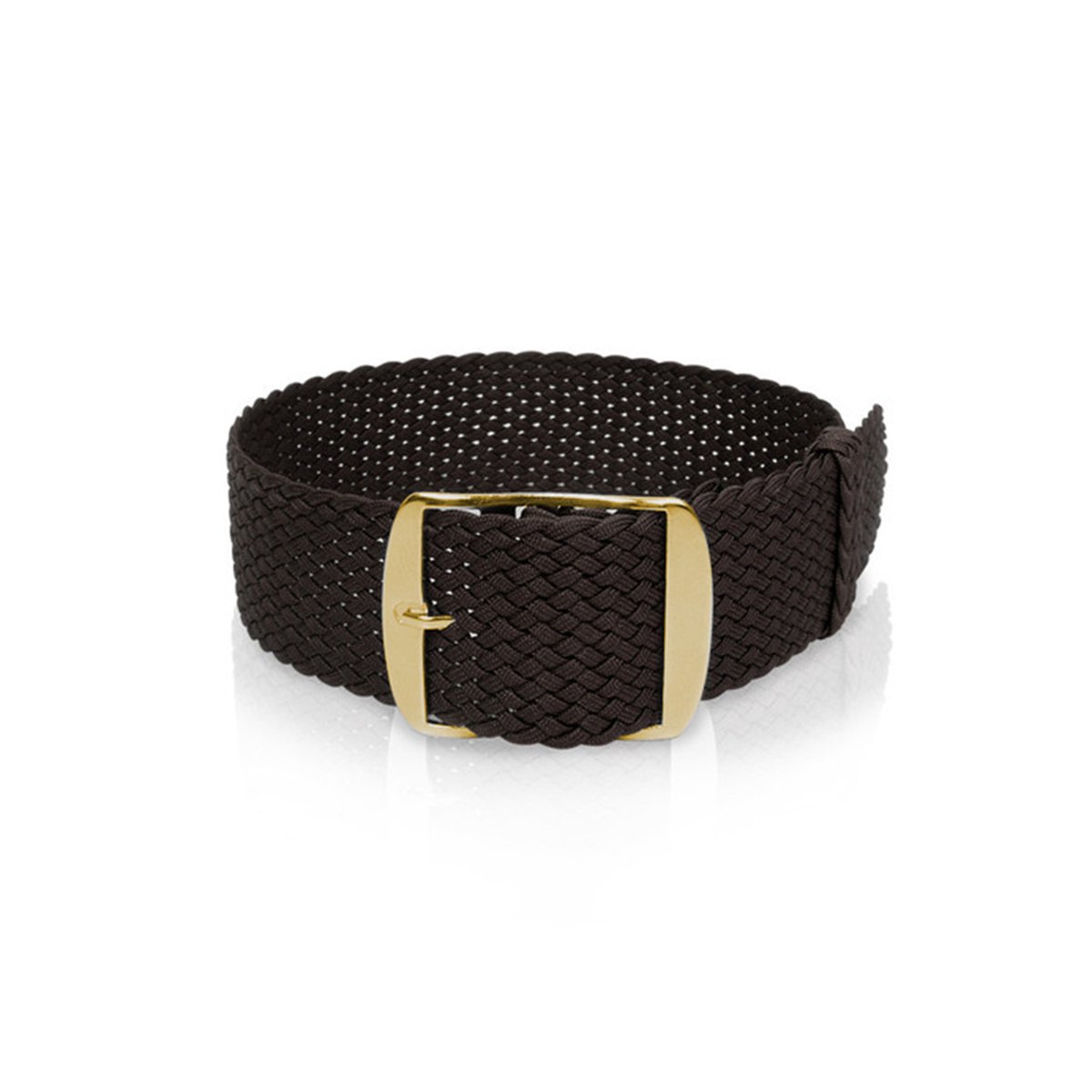 Zwarte nylon band, 18 mm, gele sluiting