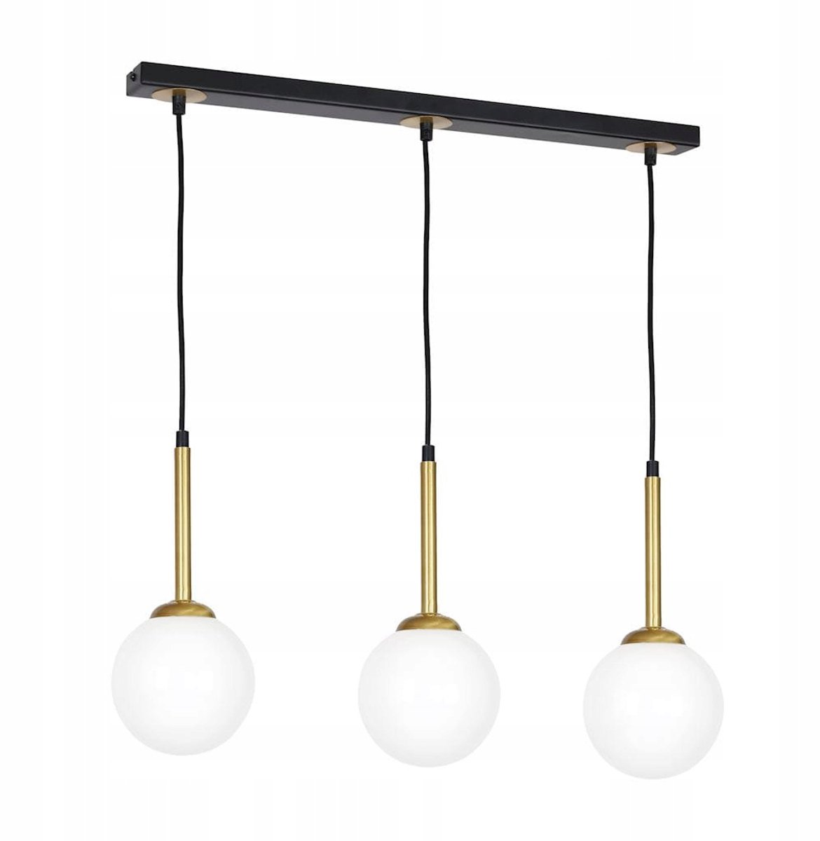 PARMA Hanglamp 3xE14 Zwart/Messing Glas - Stijlvolle Verlichting