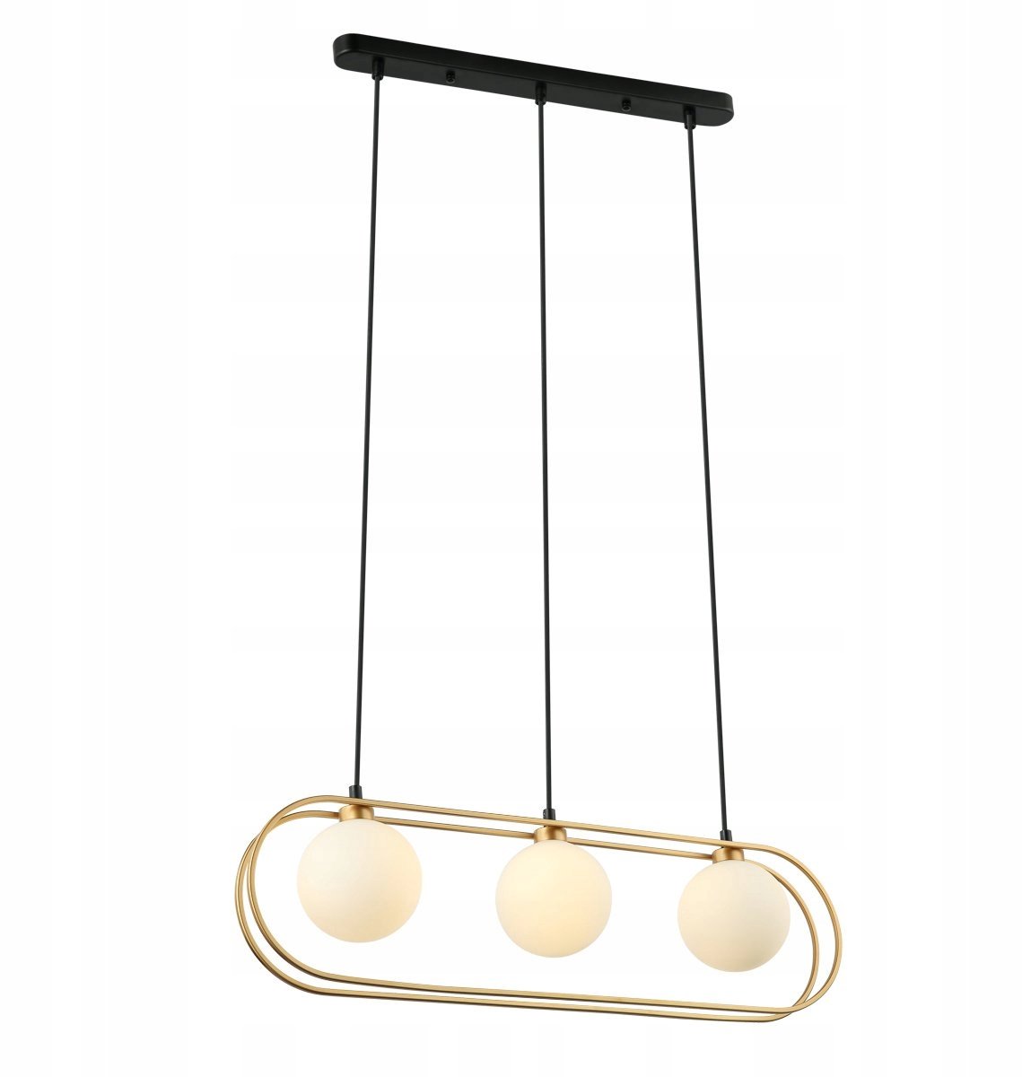 GROSETTA PND-53423-3-GD Hanglamp - Zwart, Geel, Goud
