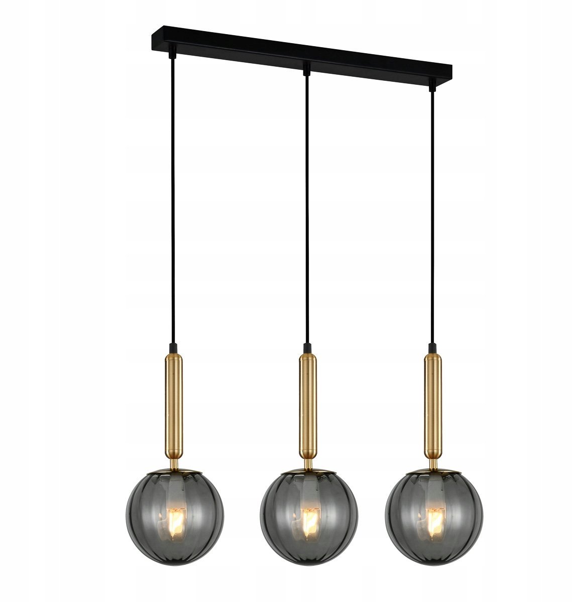 RAVENA PND-2324-3L Hanglamp - Brons en messing glas