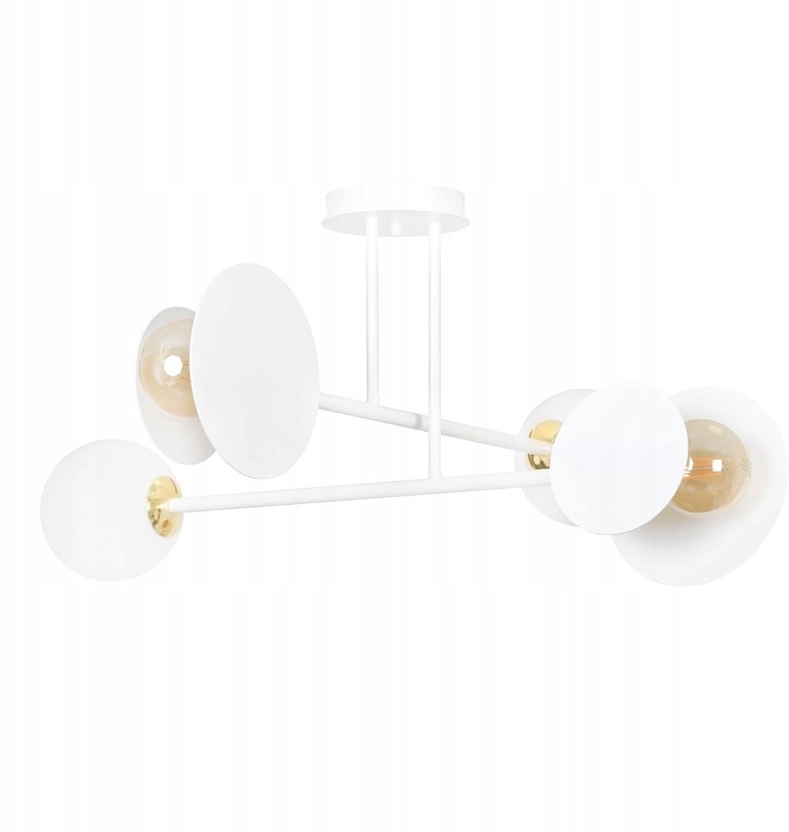 MINERVA 4 Plafondlamp Wit - Stijlvol Design met Glazen Kap