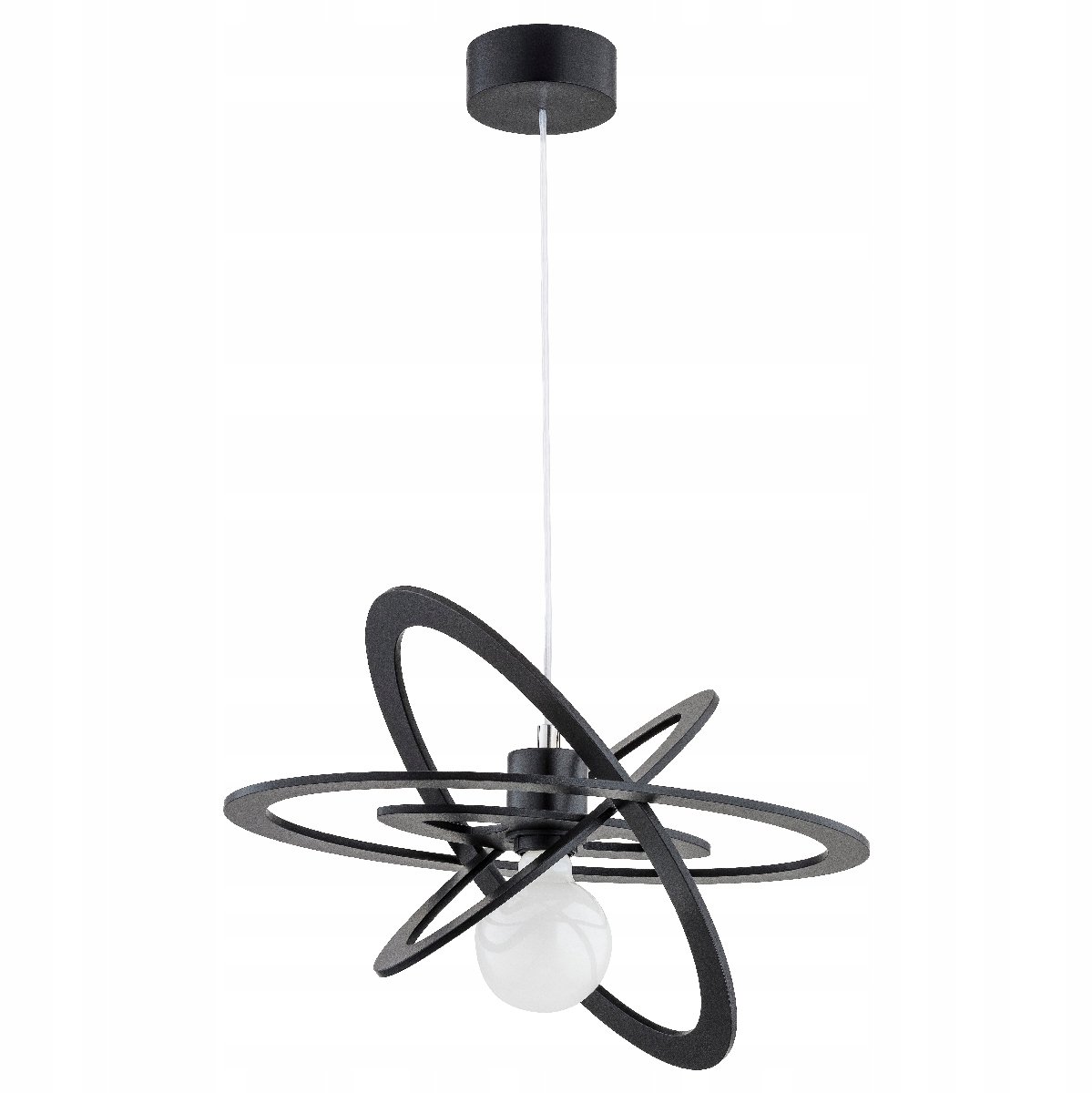 ORLANDO Blauwe Hanglamp Kinderkamer E27 Zwart 90cm