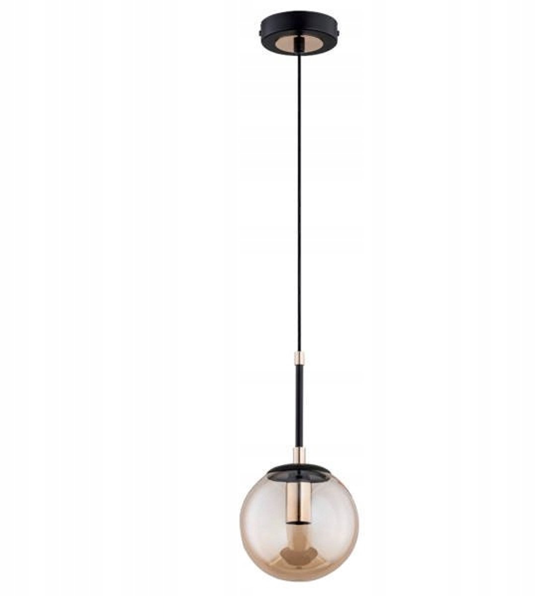 SEBIA Dimbare Glazen Bol Hanglamp - Zwart/Goud - E14