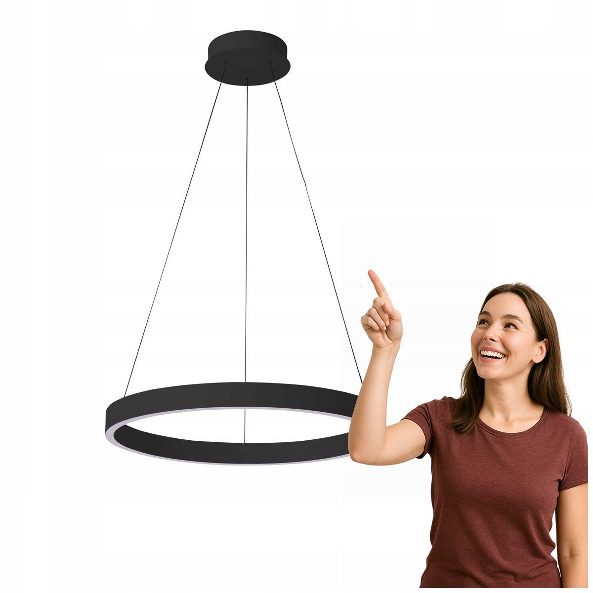 BRASCO DOWN LED Hanglamp 40W Zwart - Instelbare kleurtemperatuur