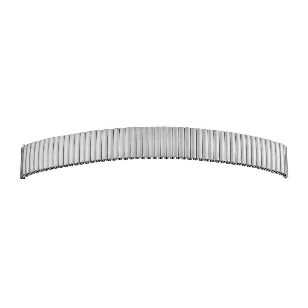 SELVA Quick Release, flexibele metalen band, horlogeband, vervangende band, gemaakt van roestvrij staal, zilver, satijnen afwerking